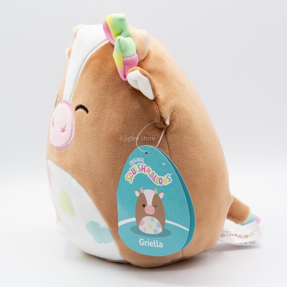 7" Griella The Winking Rainbow Cow with Ribbons Squishmallows Plush Toy BNWT - Picture 3 of 4